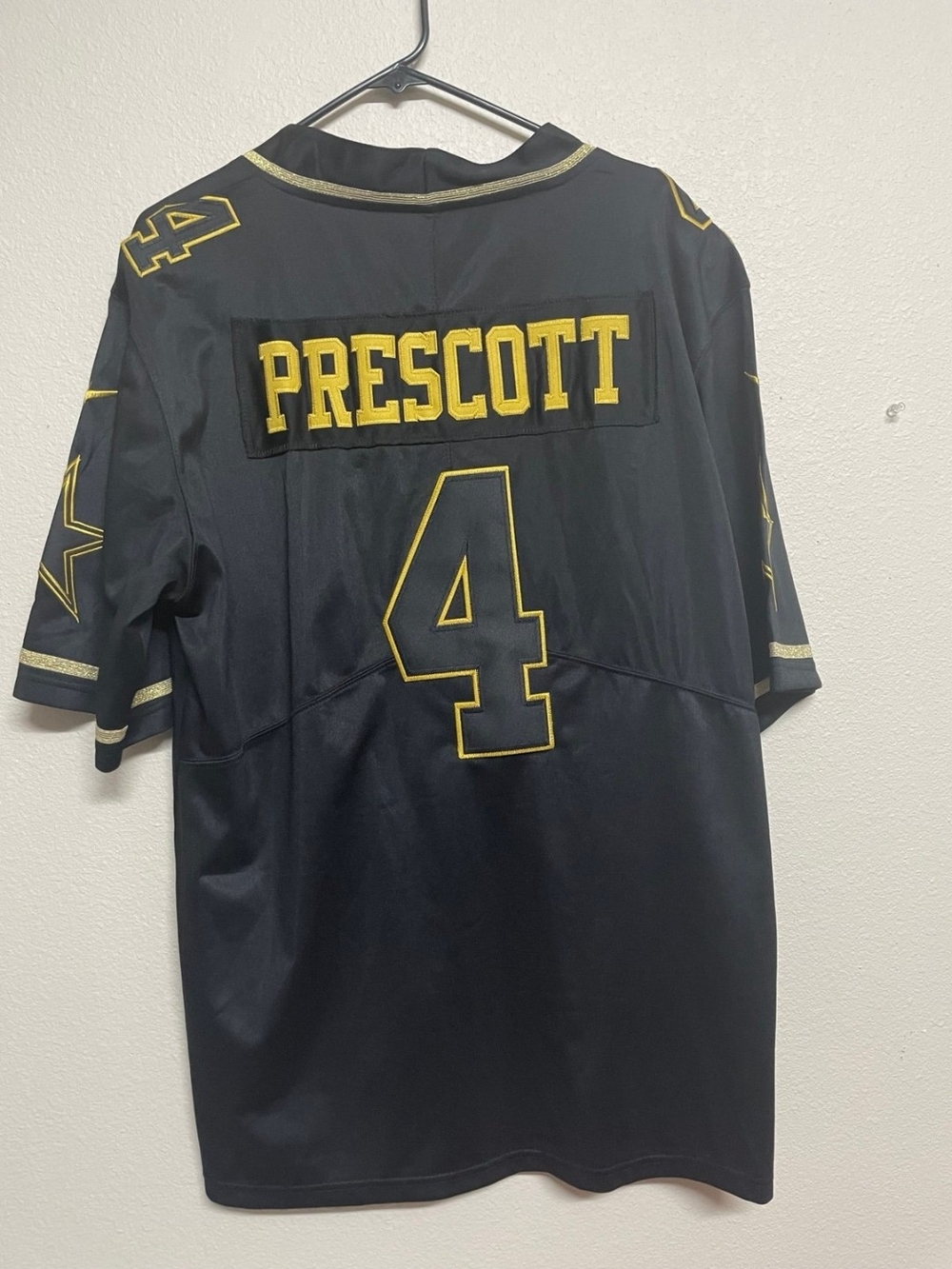 NFL Prescott #4 Black & Gold Jersey